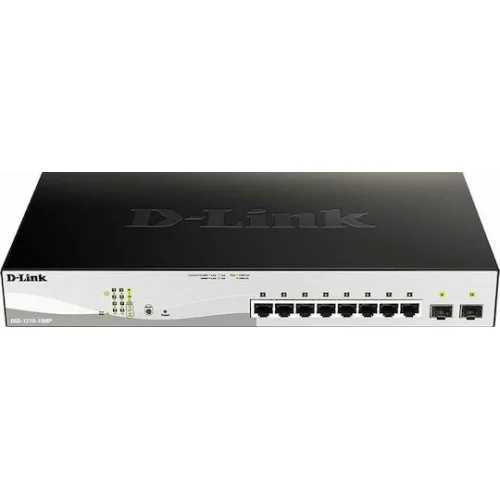 D-Link DGS-1210-10MP Managed L2 PoE+ Switch με 8 Θύρες Gigabit (1Gbps) Ethernet και 2 SFP Θύρες