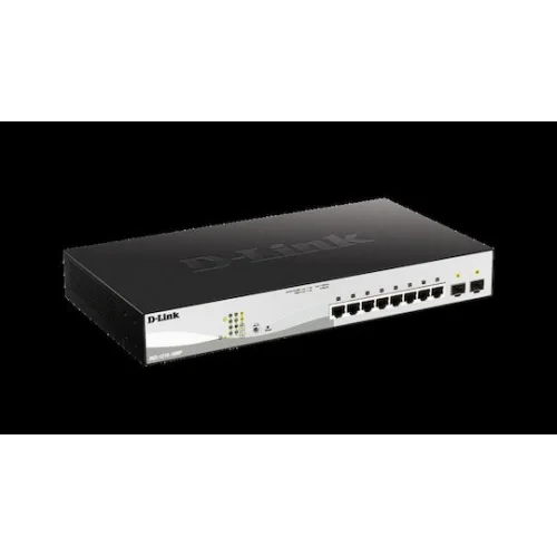 D-Link DGS-1210-10MP Managed L2 PoE+ Switch με 8 Θύρες Gigabit (1Gbps) Ethernet και 2 SFP Θύρες