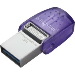 Kingston DataTraveler MicroDuo 3C 256GB USB 3.2 Stick με σύνδεση USB-A & USB-C Μωβ