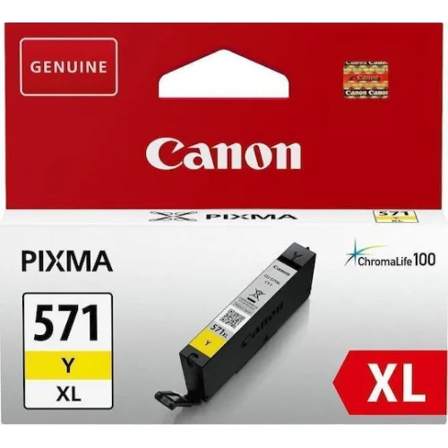Canon CLI-571XL Γνήσιο Μελάνι Εκτυπωτή InkJet Κίτρινο (0334C001)