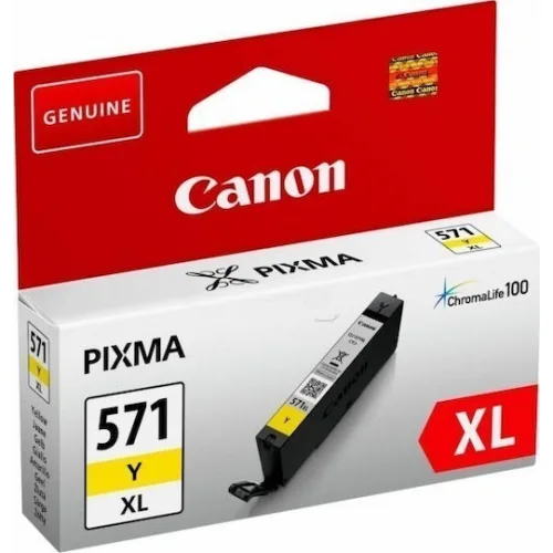 Canon CLI-571XL Γνήσιο Μελάνι Εκτυπωτή InkJet Κίτρινο (0334C001)