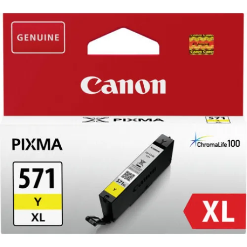 Canon CLI-571XL Γνήσιο Μελάνι Εκτυπωτή InkJet Κίτρινο (0334C001)