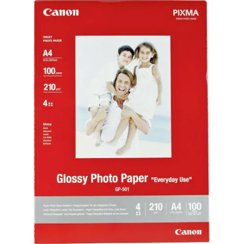 Canon GP-501 Φωτογραφικό Χαρτί Everyday Use A4 (21x30) 210gr/m² για Εκτυπωτές Inkjet 100 Φύλλα