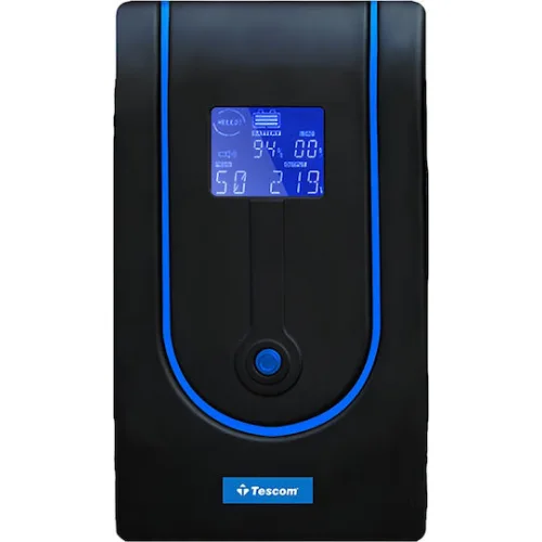 Tescom Leo Plus LCD 2000AP UPS Line-Interactive 2000VA 1200W με 4 Schuko Πρίζες