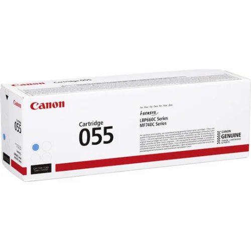 Canon 055 Γνήσιο Toner Laser Εκτυπωτή Κυανό High Yield 2100 Σελίδων (3015C002)