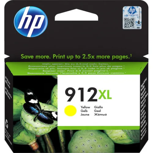 HP 912XL Γνήσιο Μελάνι Εκτυπωτή InkJet Κίτρινο (3YL83AE)