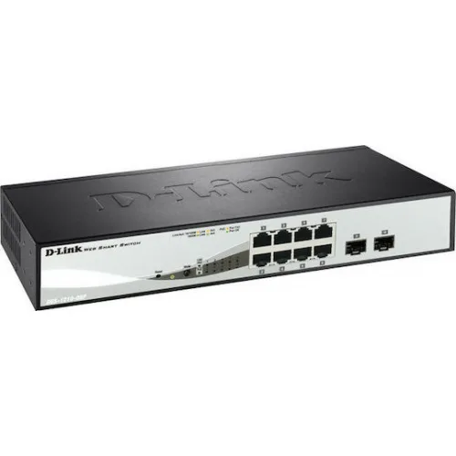 D-Link DGS-1210-08P Managed L2 PoE Switch με 8 Θύρες Gigabit (1Gbps) Ethernet και 2 SFP Θύρες