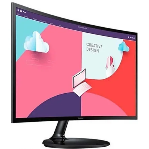 Samsung Essential Monitor VA HDR Curved Monitor 24" FHD 1920x1080 με Χρόνο Απόκρισης 4ms GTG