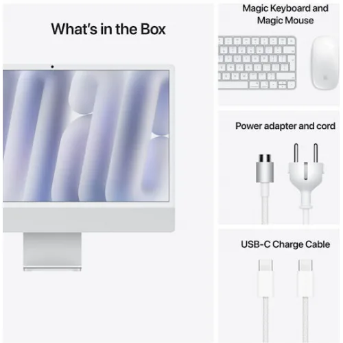 Apple iMac 24" 2024 (M4-8-Core/16GB/256GB SSD/8-Core GPU/macOS) Silver GR