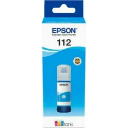 Epson 112 Γνήσιο Μελάνι Εκτυπωτή InkJet Κυανό (C13T06C24A)