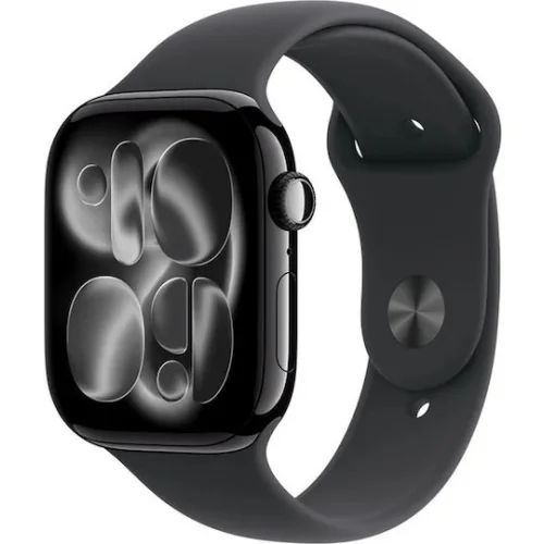 Apple Watch Series 11 Aluminium 42mm Αδιάβροχο με Παλμογράφο (Jet Black Aluminium Case with Black Sport Band - S/M) Apple Watch Series 11 Aluminium 42mm Αδιάβροχο με Παλμογράφο (Jet Black Aluminium Case with Black Sport Band - S/M)