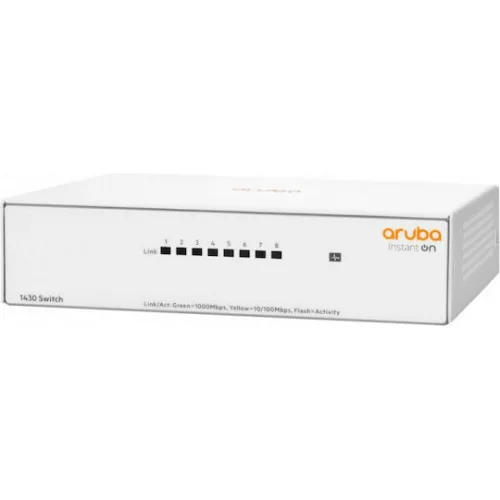 Aruba Instant On 1430 8G Unmanaged L2 Switch με 8 Θύρες Gigabit (1Gbps) Ethernet