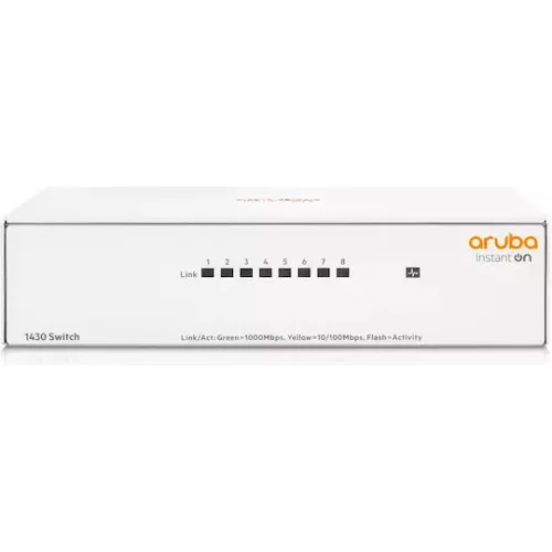 Aruba Instant On 1430 8G Unmanaged L2 Switch με 8 Θύρες Gigabit (1Gbps) Ethernet