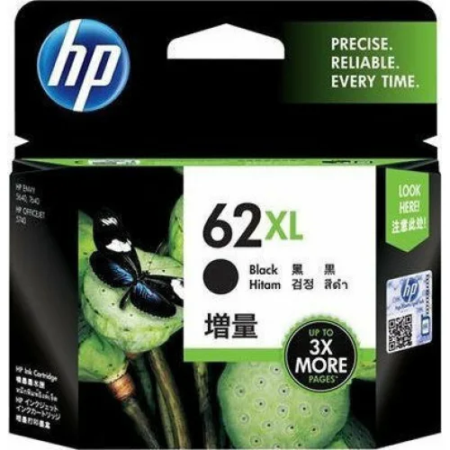 HP 62XL Γνήσιο Μελάνι Εκτυπωτή InkJet Μαύρο (C2P05AE)