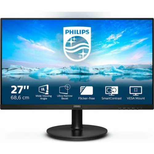 Philips V Line 271V8L VA Monitor 27" FHD 1920x1080 με Χρόνο Απόκρισης 4ms GTG