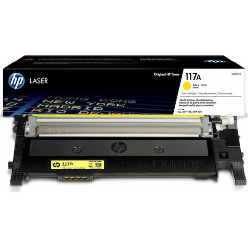 HP 117A Γνήσιο Toner Laser Εκτυπωτή Κίτρινο 700 Σελίδων (W2072A)