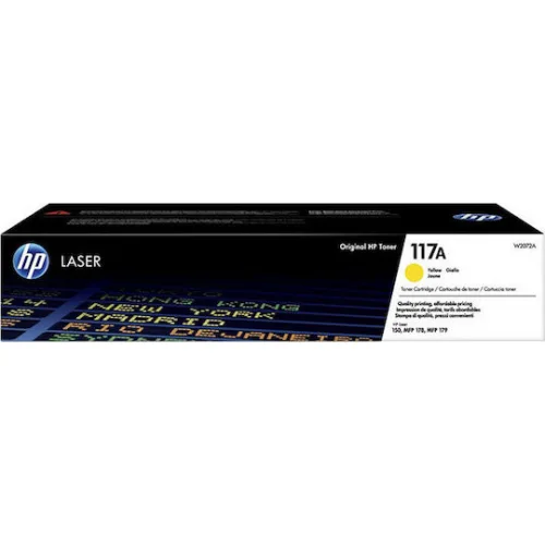 HP 117A Γνήσιο Toner Laser Εκτυπωτή Κίτρινο 700 Σελίδων (W2072A)