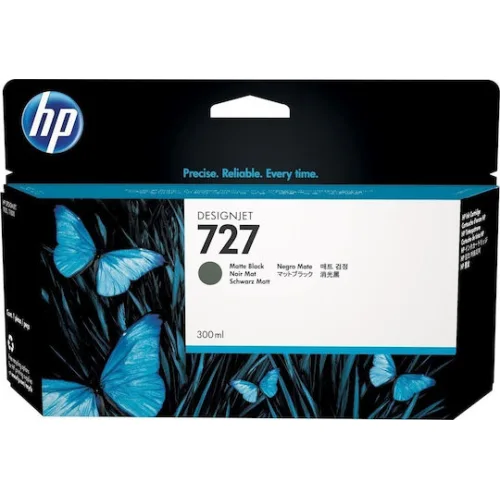 HP 727 Γνήσιο Μελάνι Εκτυπωτή InkJet Matte Μαύρο (C1Q12A)
