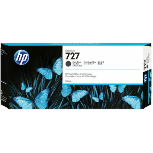 HP 727 Γνήσιο Μελάνι Εκτυπωτή InkJet Matte Μαύρο (C1Q12A)