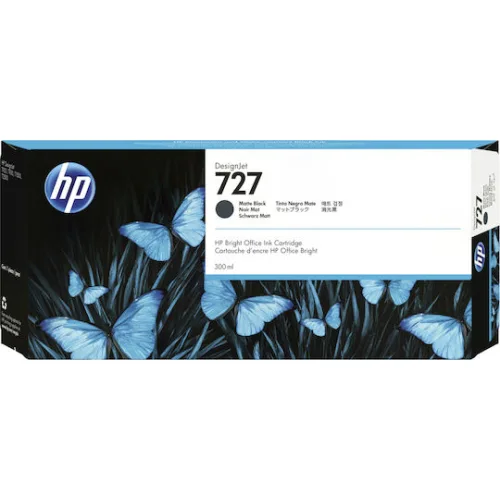 HP 727 Γνήσιο Μελάνι Εκτυπωτή InkJet Matte Μαύρο (C1Q12A)