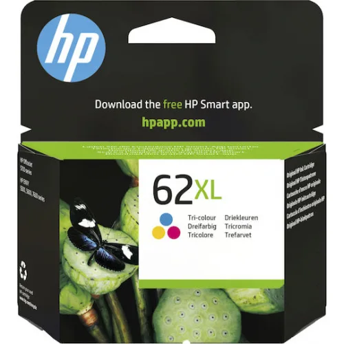 HP 62XL Γνήσιο Μελάνι Εκτυπωτή InkJet Πολλαπλό (Color) (C2P07AE)