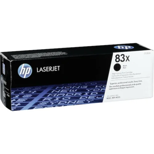 HP 83X Γνήσιο Toner Laser Εκτυπωτή Μαύρο High Yield 2200 Σελίδων (CF283X)