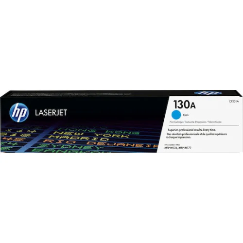 HP 130A Γνήσιο Toner Laser Εκτυπωτή Κυανό 1000 Σελίδων (CF351A)