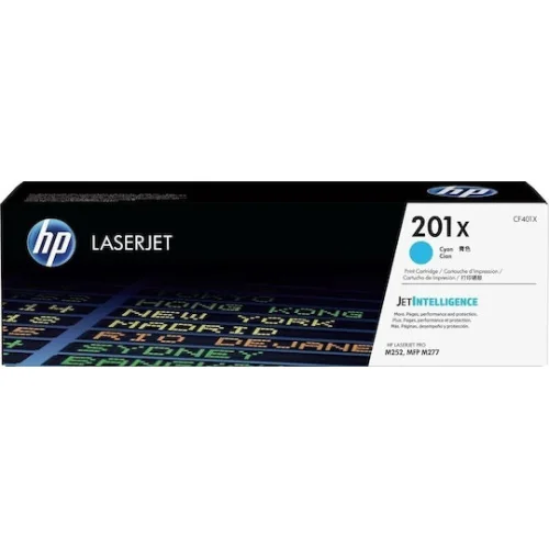 HP 201X Γνήσιο Toner Laser Εκτυπωτή Κυανό High Yield 2300 Σελίδων (CF401X)