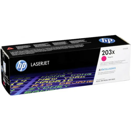 HP 203X Γνήσιο Toner Laser Εκτυπωτή Ματζέντα High Yield 2500 Σελίδων (CF543X)