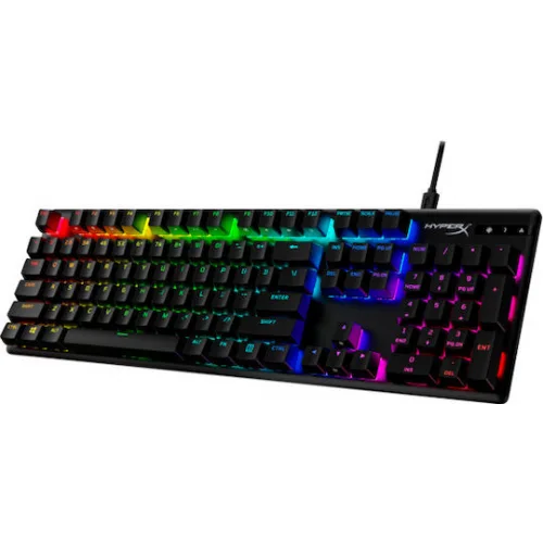 HyperX Alloy Origins PBT Gaming Μηχανικό Πληκτρολόγιο με HyperX Blue διακόπτες και RGB φωτισμό (Αγγλικό US)