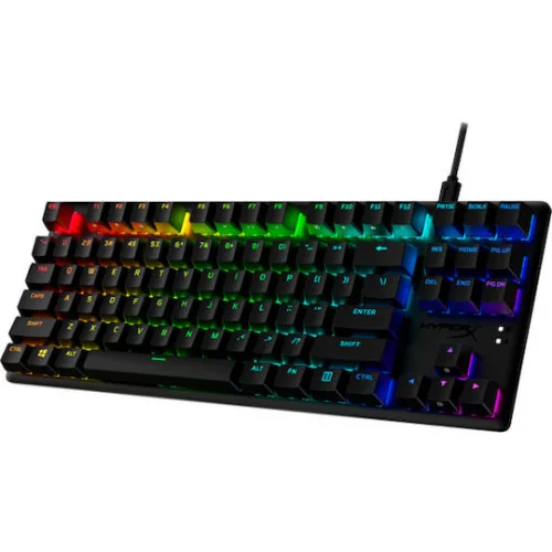 HyperX Alloy Origins Core PBT Gaming Μηχανικό Πληκτρολόγιο με HyperX Blue διακόπτες και RGB φωτισμό (Αγγλικό US)