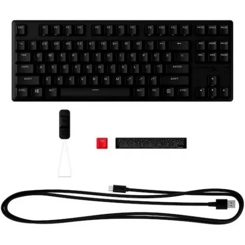 HyperX Alloy Origins Core PBT Gaming Μηχανικό Πληκτρολόγιο με HyperX Blue διακόπτες και RGB φωτισμό (Αγγλικό US)