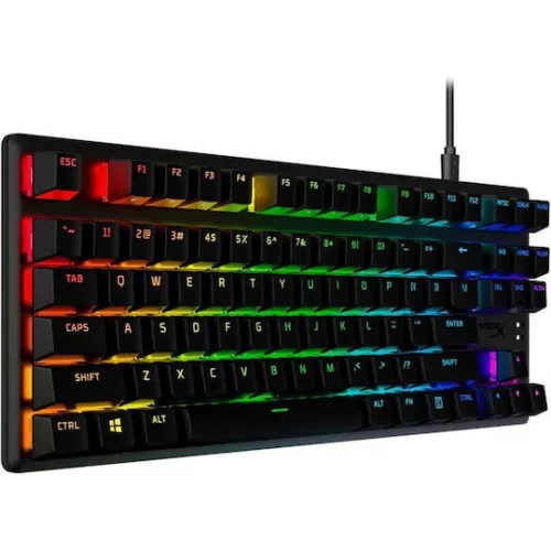 HyperX Alloy Origins Core PBT Gaming Μηχανικό Πληκτρολόγιο με HyperX Blue διακόπτες και RGB φωτισμό (Αγγλικό US)