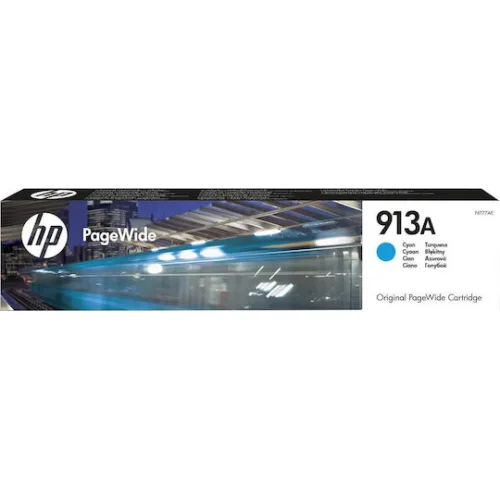 HP 913A Γνήσιο Μελάνι Εκτυπωτή InkJet Κυανό (F6T77AE)