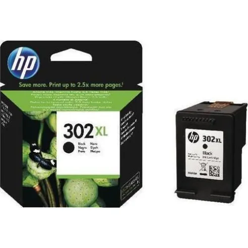 HP 302XL Γνήσιο Μελάνι Εκτυπωτή InkJet Μαύρο (F6U68AE)