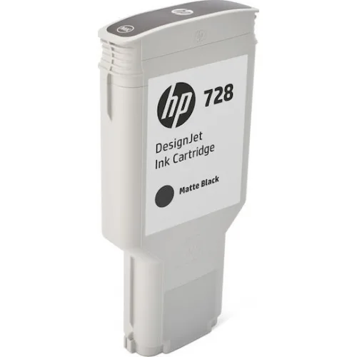 HP 728 Γνήσιο Μελάνι Εκτυπωτή InkJet Matte Μαύρο (F9J68A)