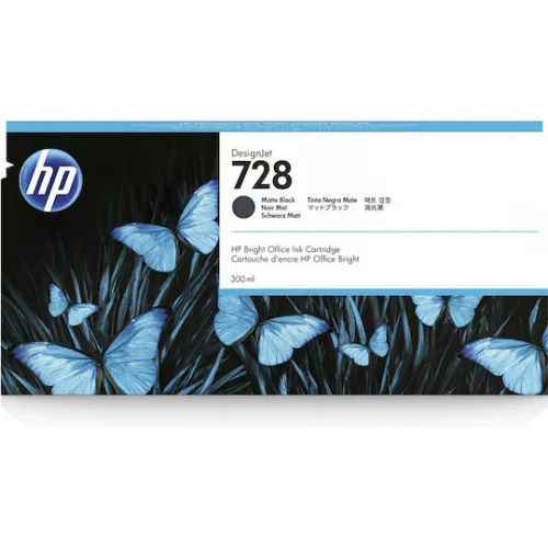 HP 728 Γνήσιο Μελάνι Εκτυπωτή InkJet Matte Μαύρο (F9J68A)