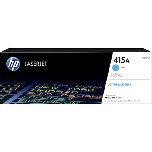 HP 415A Γνήσιο Toner Laser Εκτυπωτή Κυανό 2100 Σελίδων (W2031A)