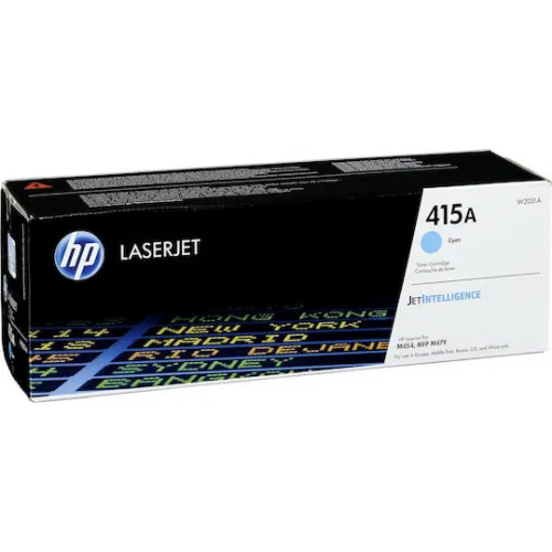 HP 415A Γνήσιο Toner Laser Εκτυπωτή Κυανό 2100 Σελίδων (W2031A)