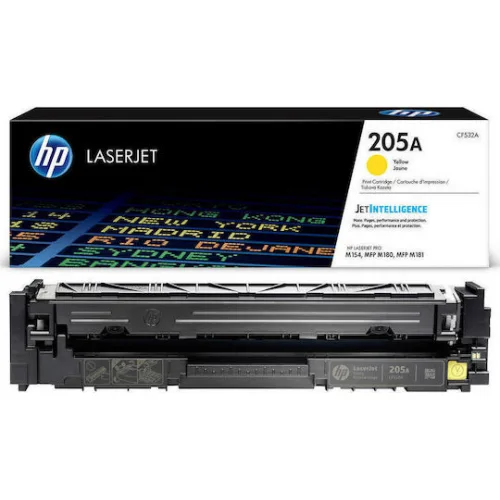HP 205A Γνήσιο Toner Laser Εκτυπωτή Κίτρινο 900 Σελίδων (CF532A)