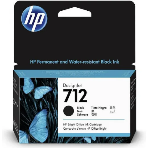 HP 712 Γνήσιο Μελάνι Εκτυπωτή InkJet Μαύρο (3ED70A)