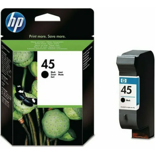 HP 45 Γνήσιο Μελάνι Εκτυπωτή InkJet Μαύρο (51645AE)