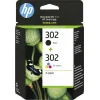 HP 302 Γνήσιο Πακέτο 2 Μελανιών Εκτυπωτή InkJet Μαύρο (X4D37AE)