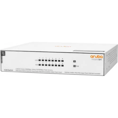 Aruba Instant On 1430 Unmanaged L2 PoE+ Switch και 8 SFP Θύρες