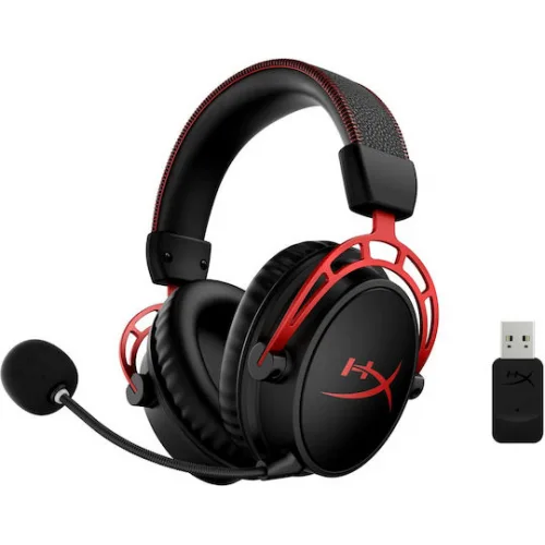HyperX Cloud Alpha Ασύρματο Over Ear Gaming Headset με σύνδεση USB Black/Red