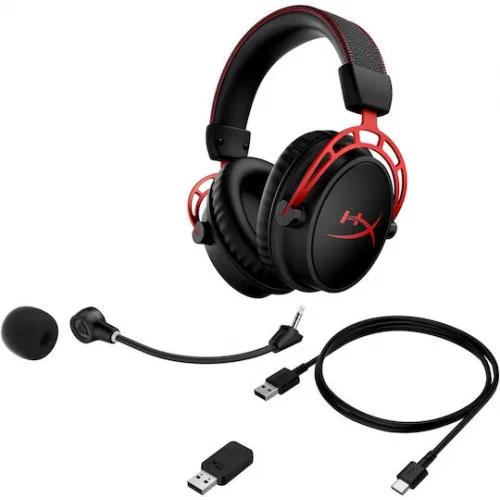 HyperX Cloud Alpha Ασύρματο Over Ear Gaming Headset με σύνδεση USB Black/Red