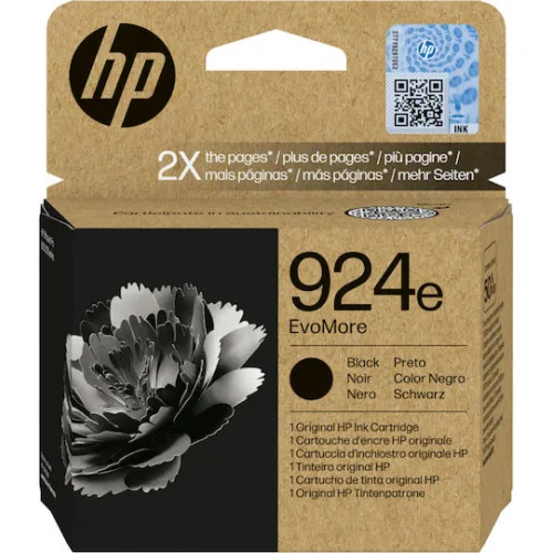 HP 924e EvoMore Γνήσιο Μελάνι Εκτυπωτή InkJet Μαύρο (4K0V0NE)