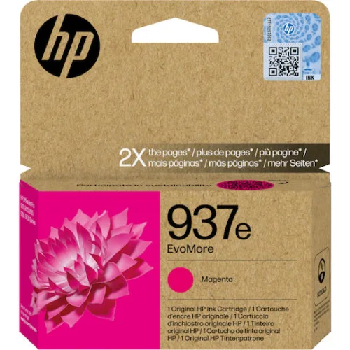 HP 937e EvoMore Γνήσιο Μελάνι Εκτυπωτή InkJet Ματζέντα (4S6W7NE)