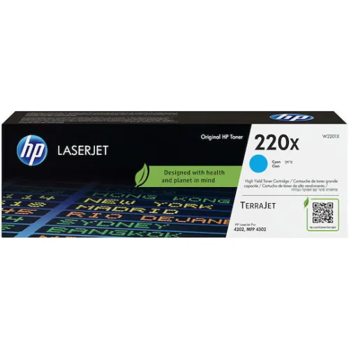 HP 220X Γνήσιο Toner Laser Εκτυπωτή Κυανό 5500 Σελίδων (W2201X)