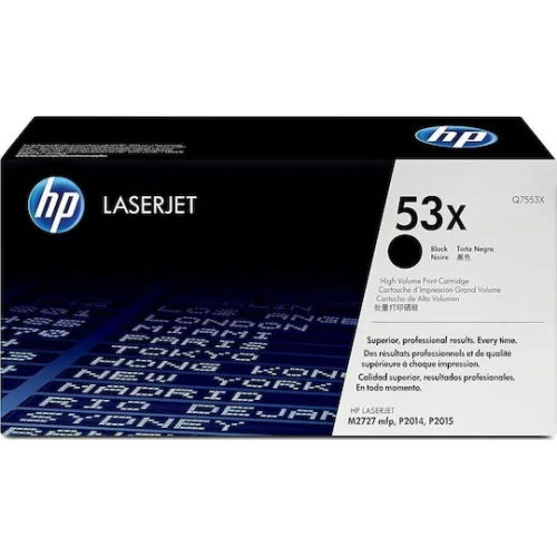 HP 53X Γνήσιο Toner Laser Εκτυπωτή Μαύρο High Yield 7000 Σελίδων (Q7553X)